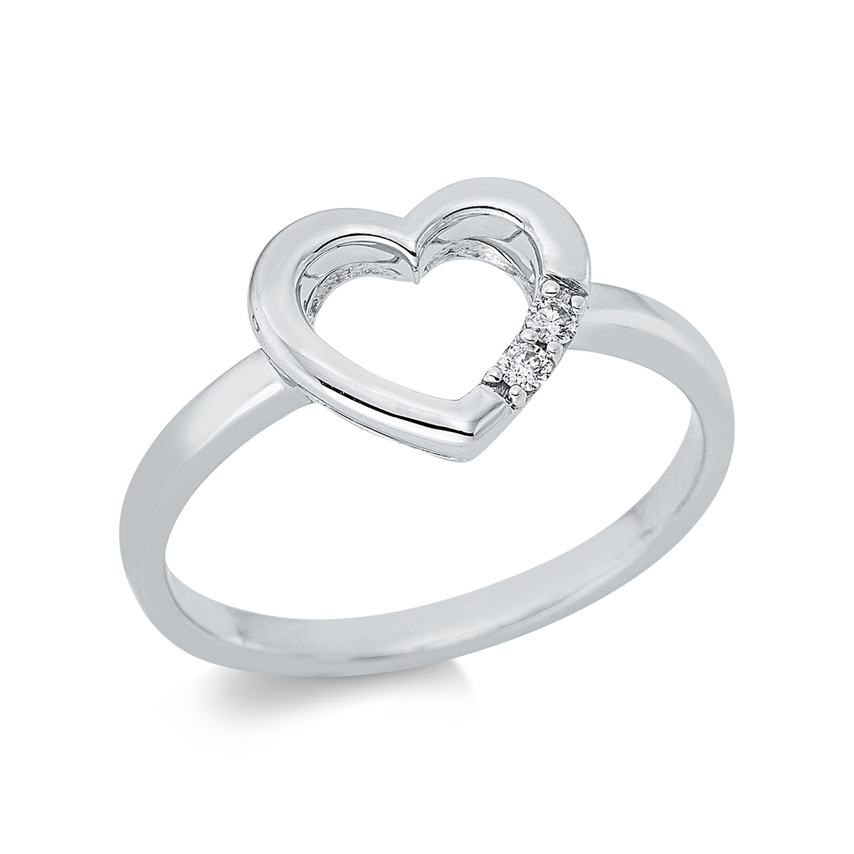 ring 18 kt WG heart