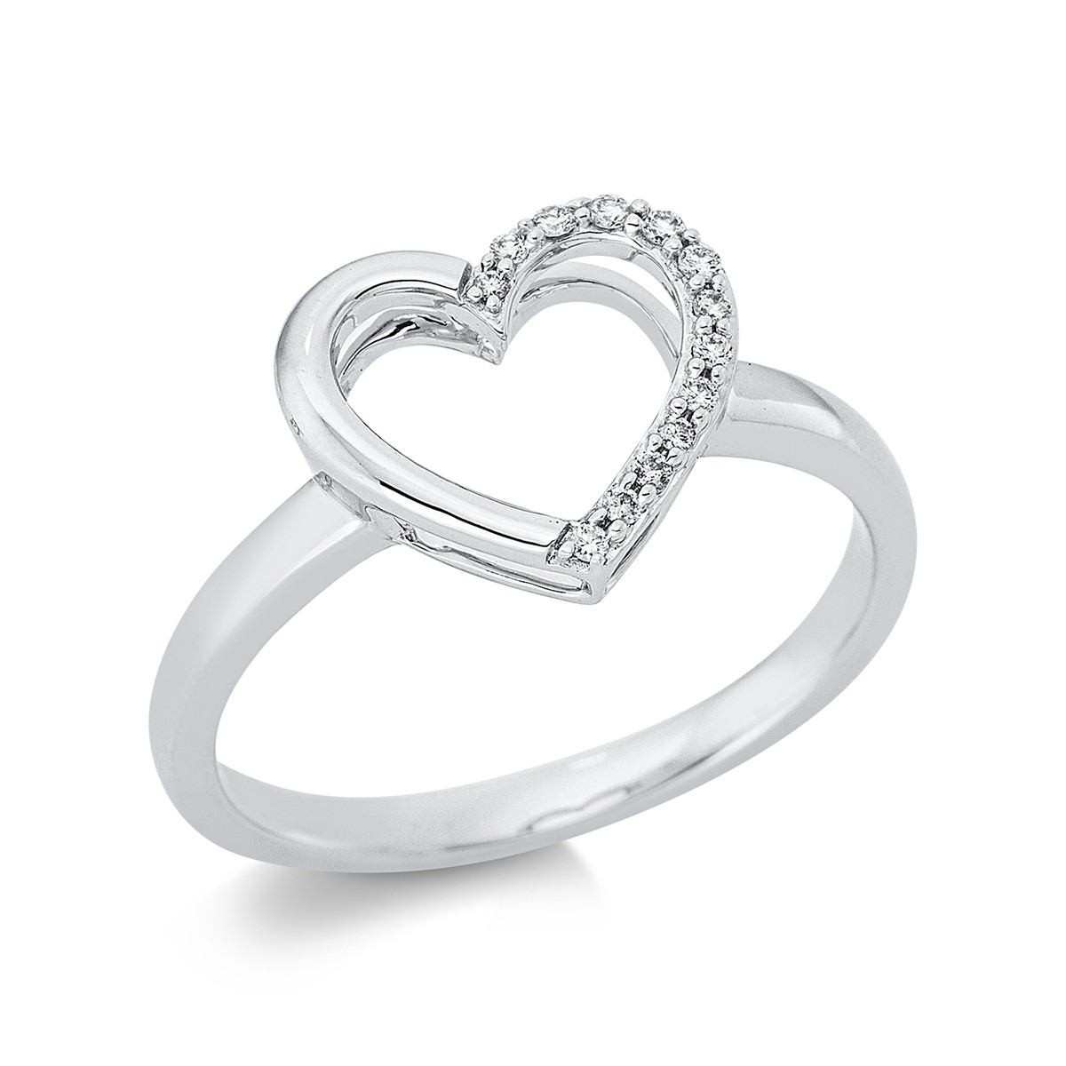 ring 18 kt WG heart