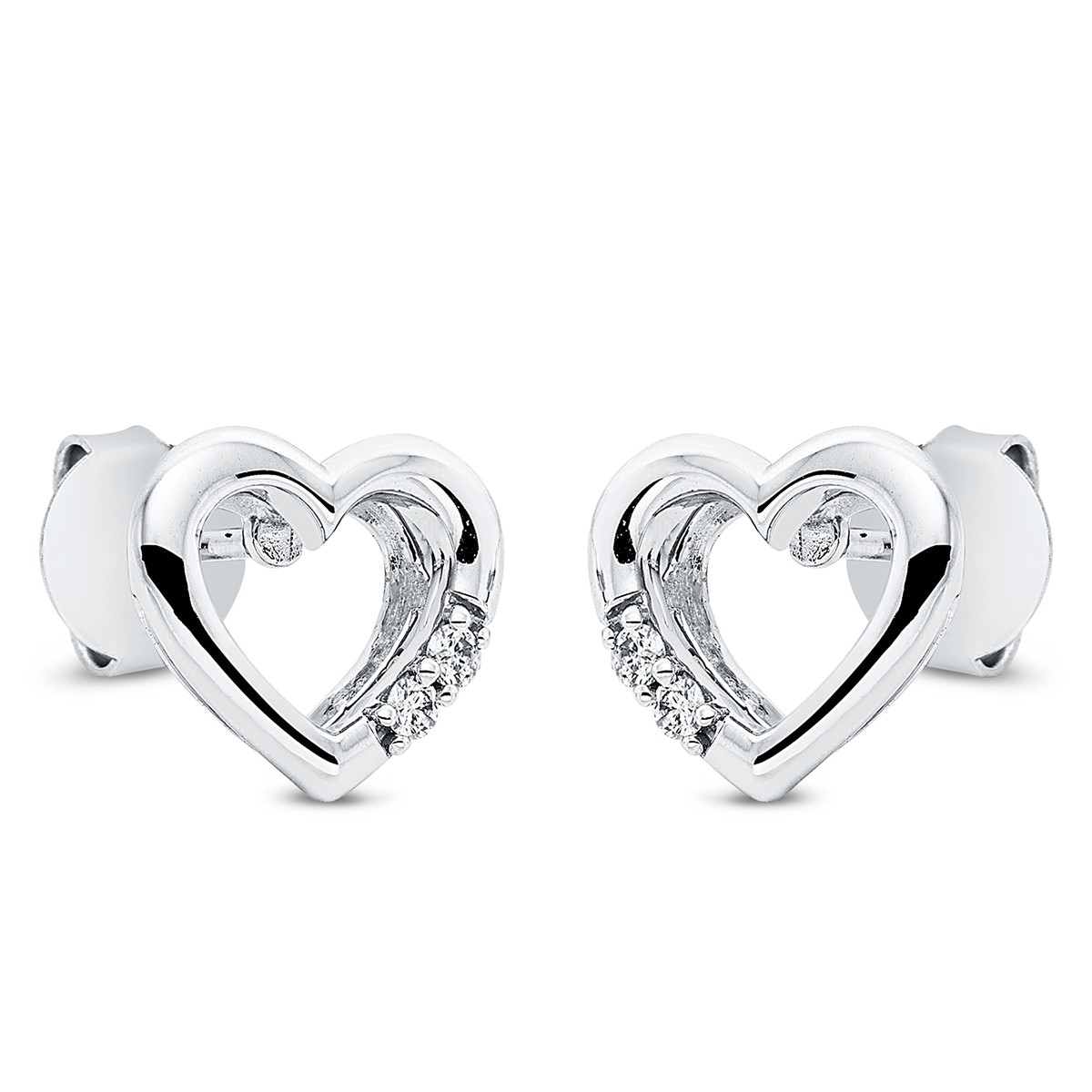 earrings 18 kt WG heart