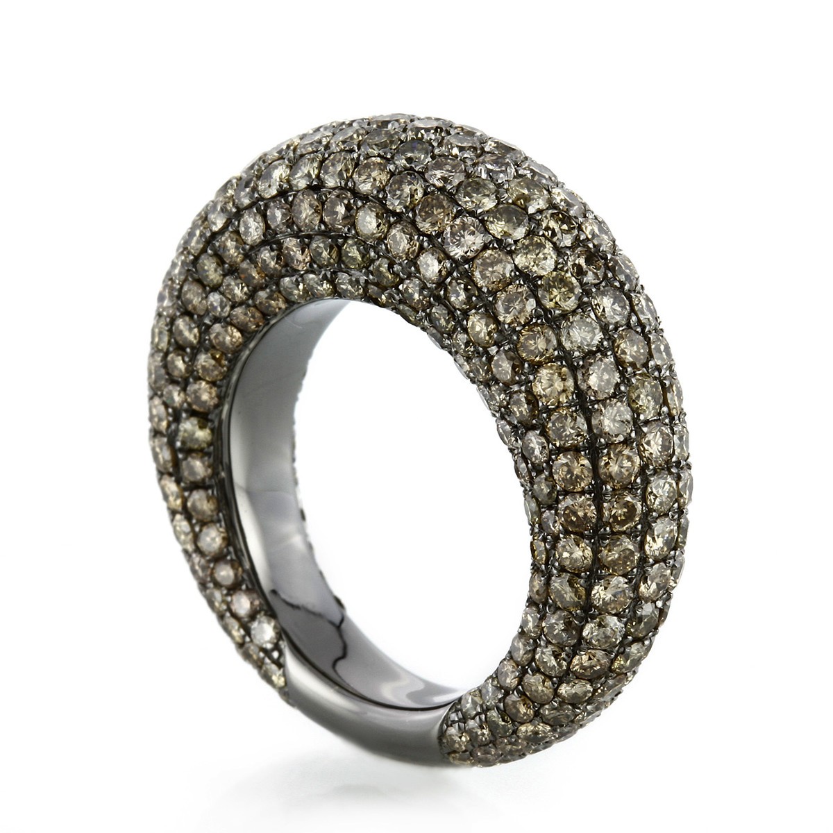 ring 18 kt WG, black rhodium plated