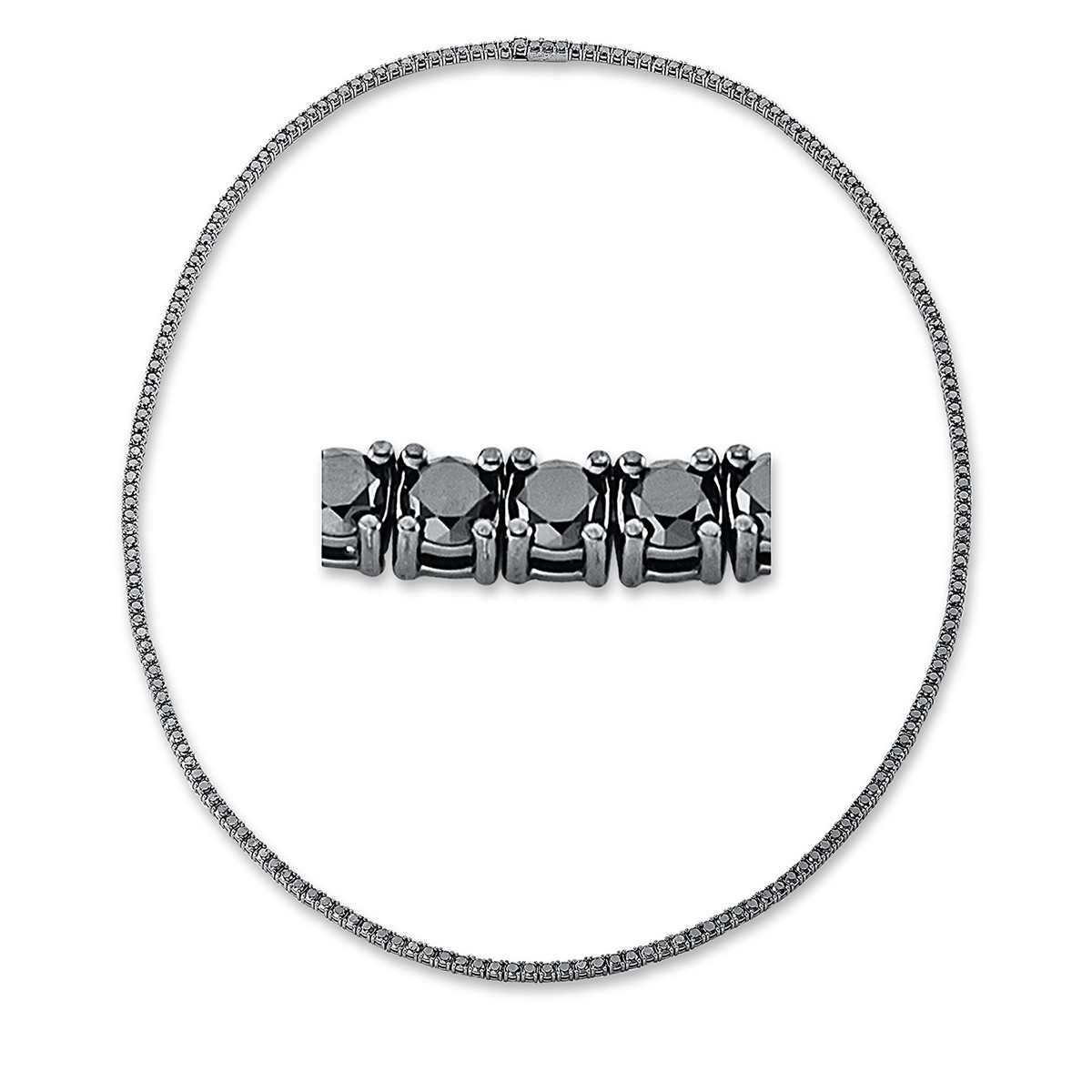 necklace 18 kt WG, black rhodium plated