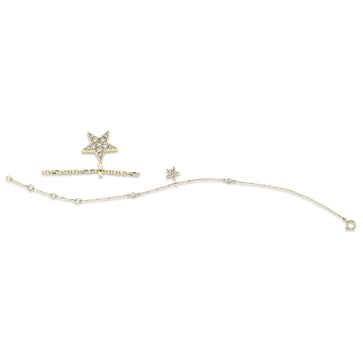 bracelet 18 kt YG star