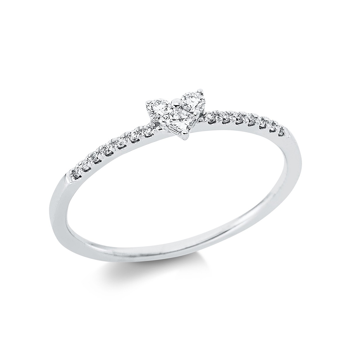 ring 18 kt WG heart