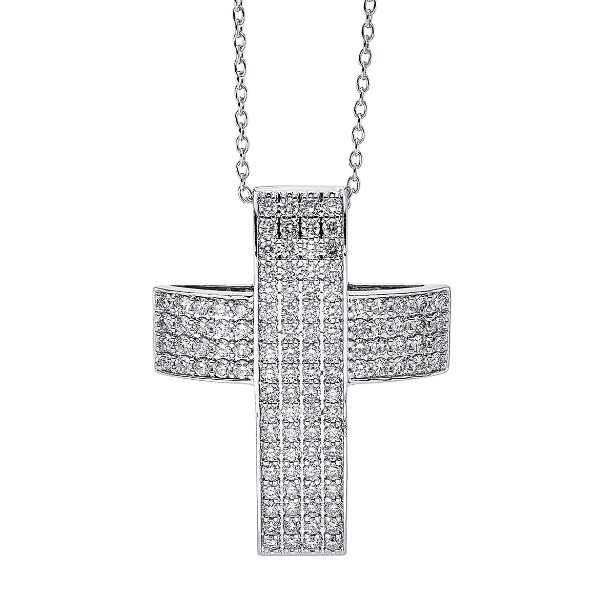 necklace 18 kt WG cross