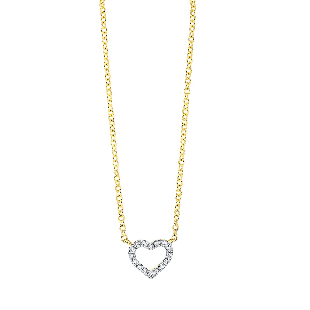 necklace 18 kt YG heart