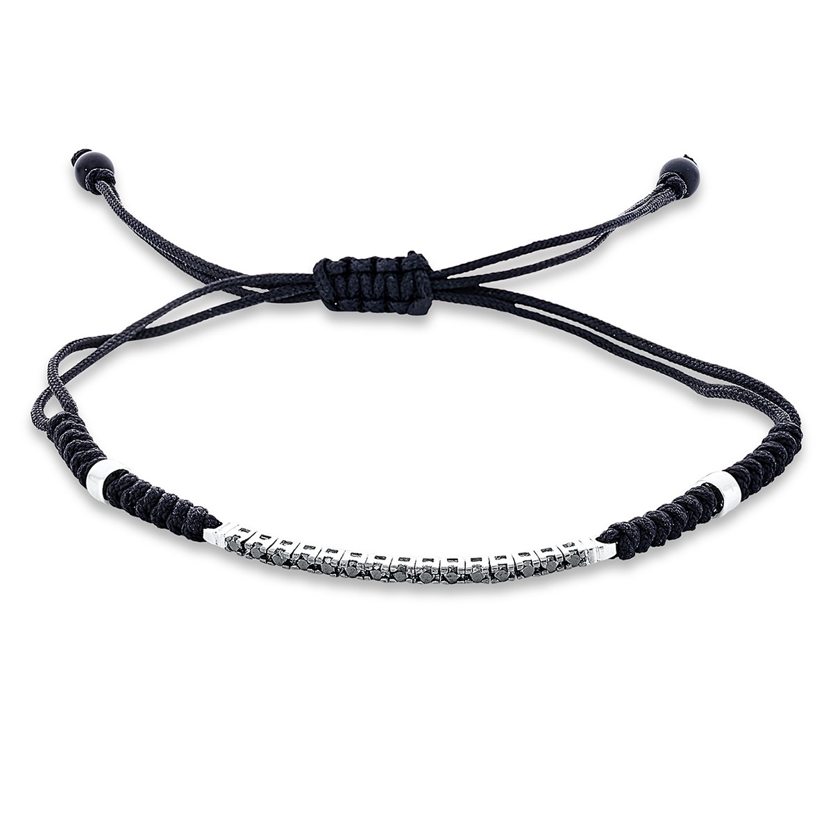 bracelet 18 kt WG, setting black rhodium plated