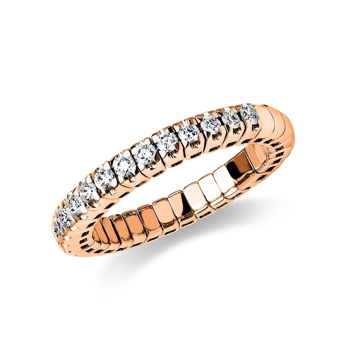 ring 18 kt RG, flex-band, variable