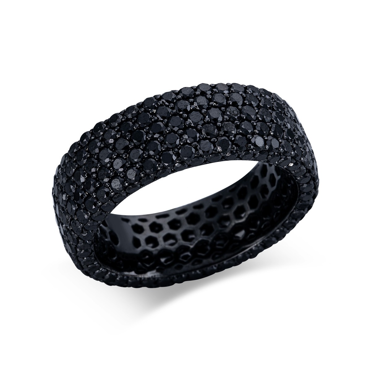 ring 18 kt WG, black rhodium plated