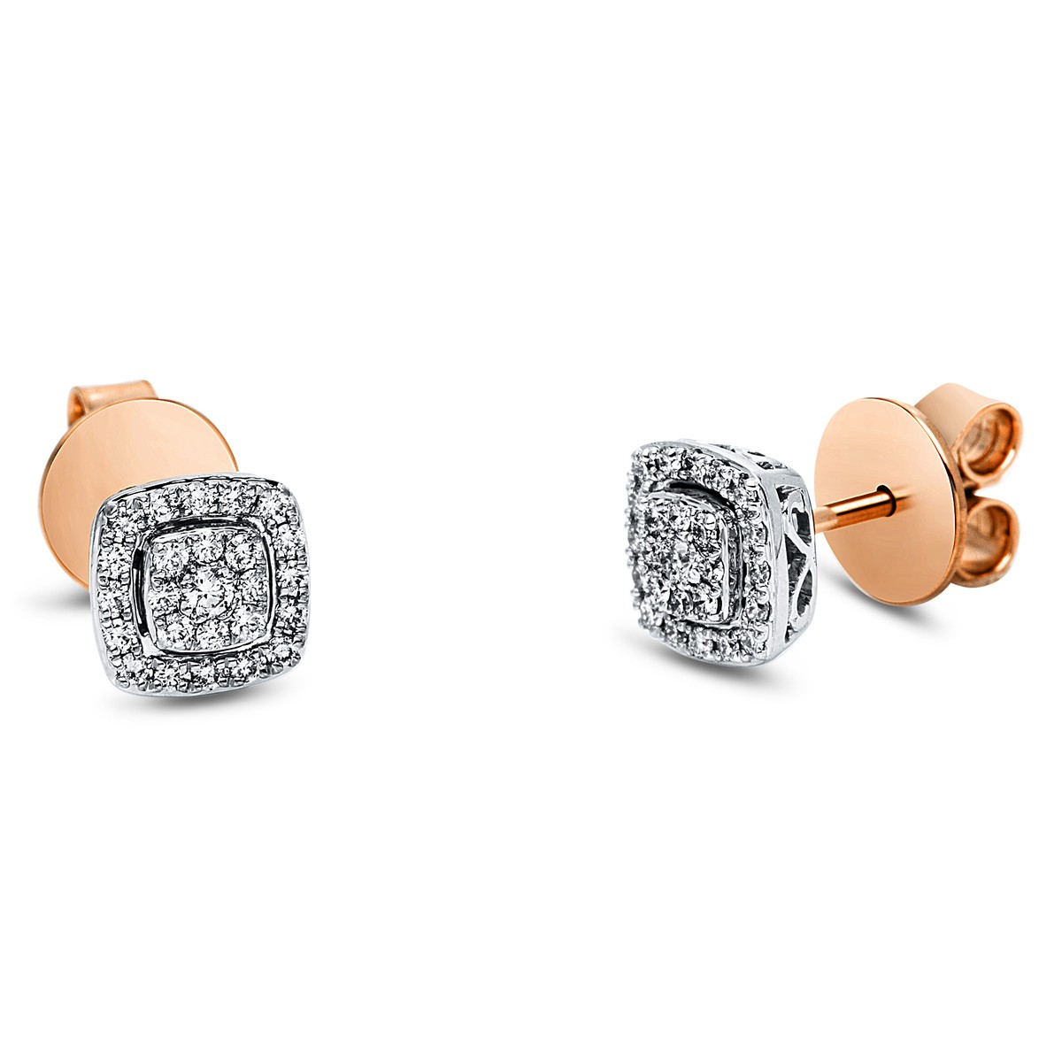 earrings 18 kt RG+WG