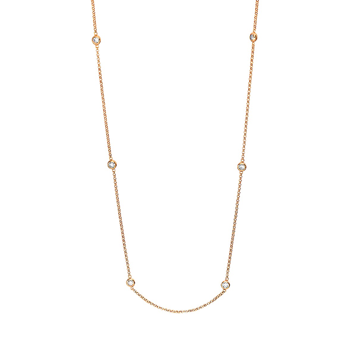 necklace 18 kt RG, with loop at 42.5 cm