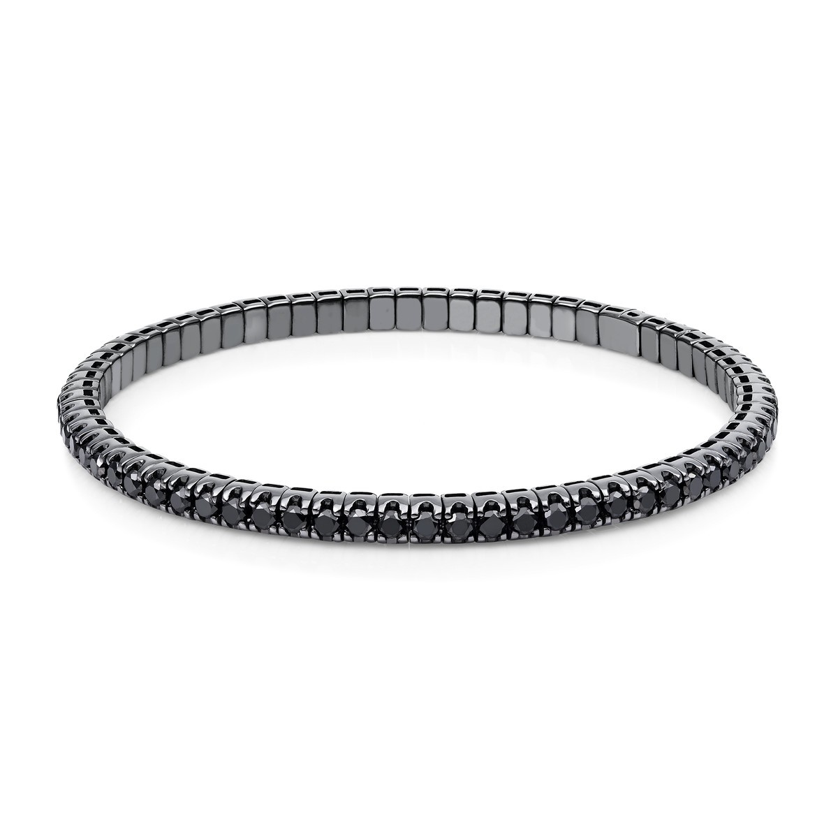 bracelet 18 kt WG, flex-band, variable, black rho