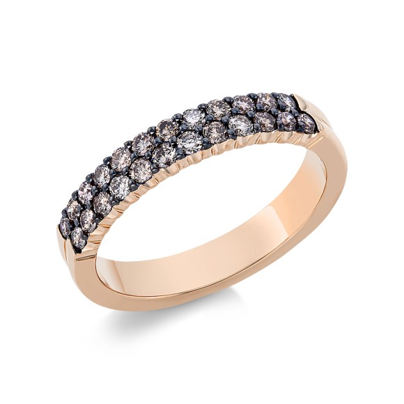 ring 14 kt RG, black rhodium plated