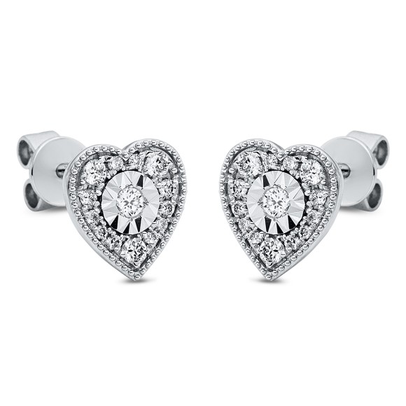 earrings 18 kt WG heart