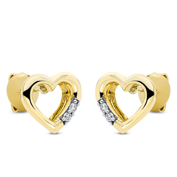 earrings 18 kt YG heart