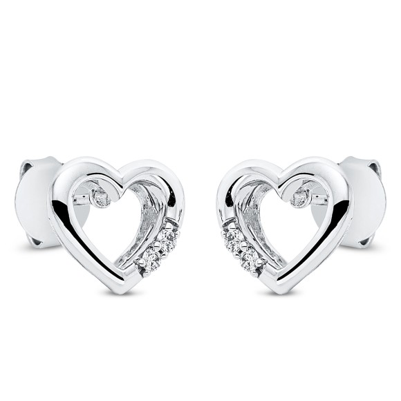 earrings 18 kt WG heart