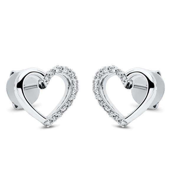 earrings 18 kt WG heart