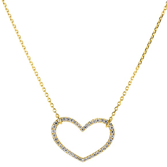 necklace 18 kt YG heart