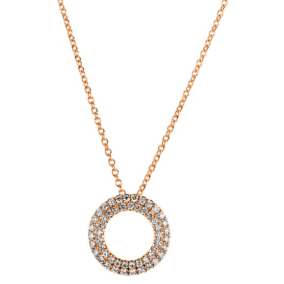 necklace 18 kt RG circle