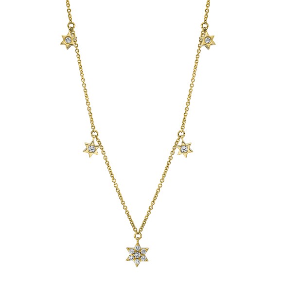 necklace 18 kt YG star