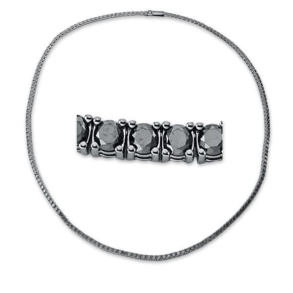 necklace 18 kt WG, black rhodium plated