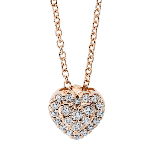 necklace 18 kt RG heart