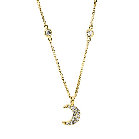 necklace 18 kt YG moon