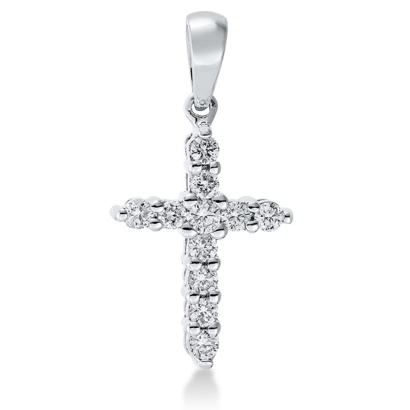 pendant 18 kt WG cross, with loop