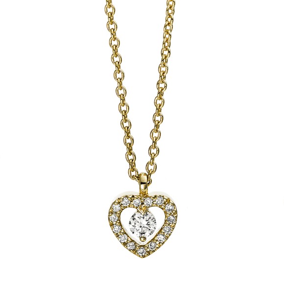 necklace 18 kt YG heart