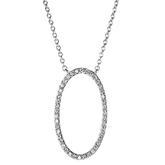 necklace 14 kt WG oval