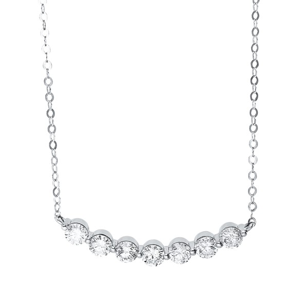 necklace 18 kt WG, with loop at 45.7 cm + 48.3 cm