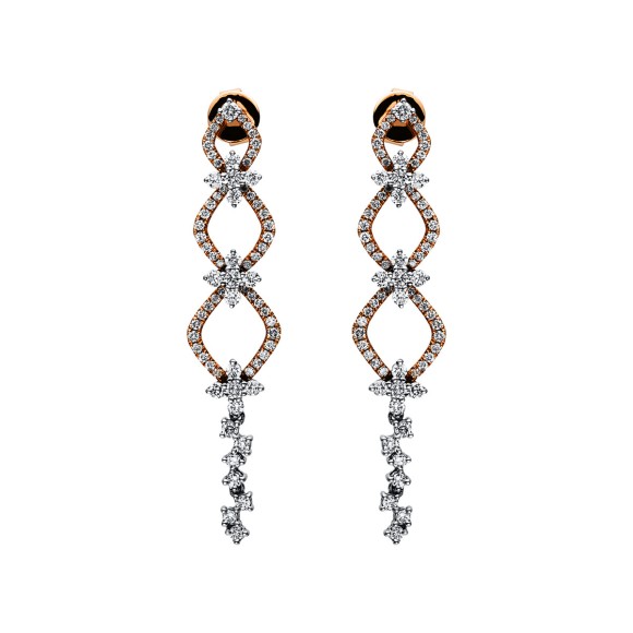 earrings 18 kt RG+WG