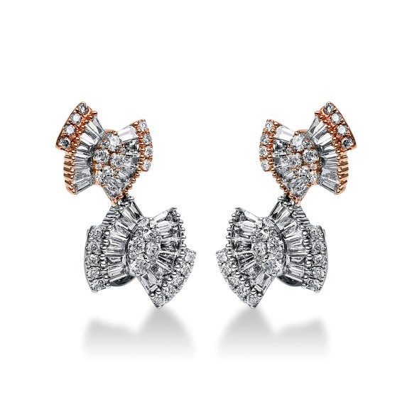 earrings 18 kt RG+WG