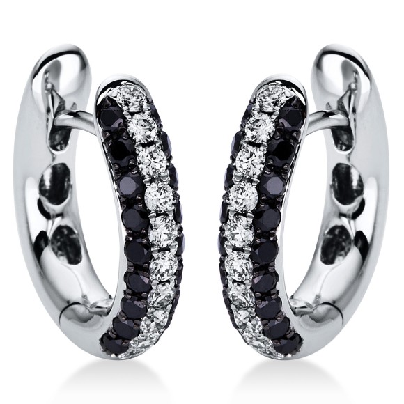 huggies 18 kt WG, setting black rhodium plated