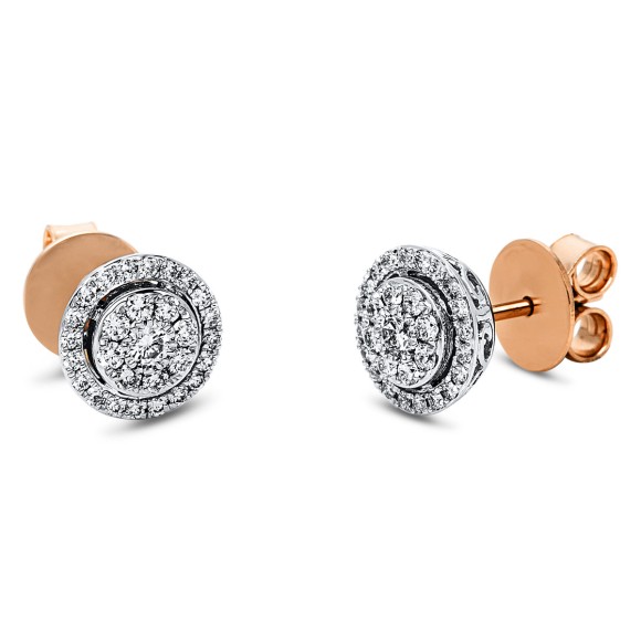 earrings 18 kt RG+WG