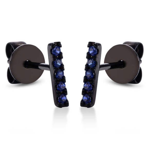 earrings 14 kt WG, black rhodium plated