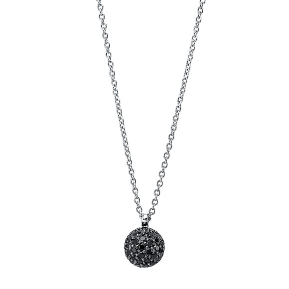 necklace 18 kt WG, setting black rhodium plated