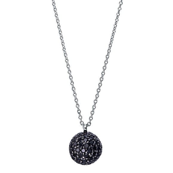 necklace 18 kt WG, setting black rhodium plated