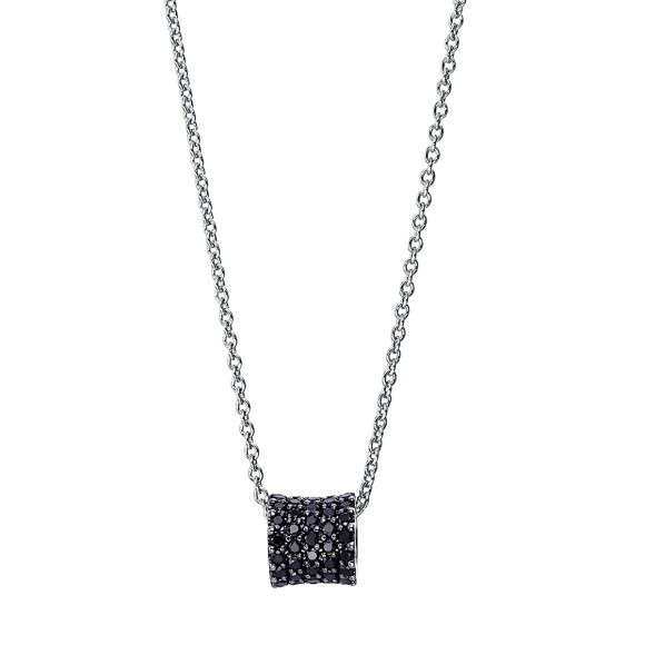 necklace 18 kt WG, setting black rhodium plated