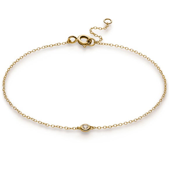 bracelet 14 kt RG, eye 15,5 cm