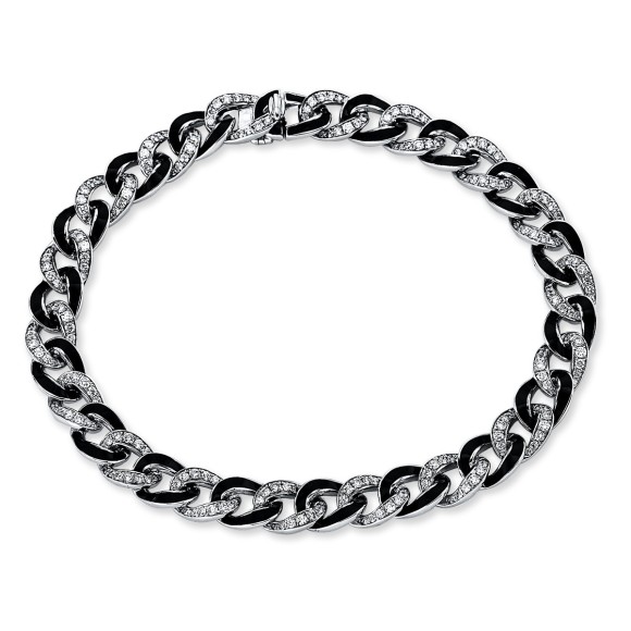 bracelet 18 kt WG, partly black rhodium plated