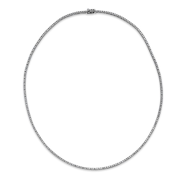 necklace 14 kt WG, half set