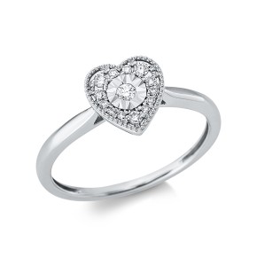 ring 18 kt WG heart