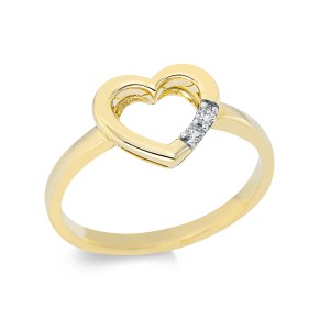 ring 18 kt YG heart