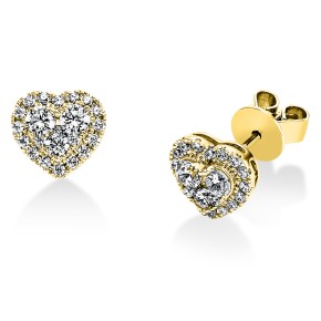 earrings 18 kt YG heart