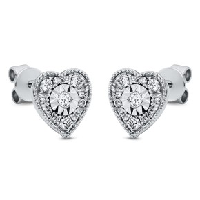 earrings 18 kt WG heart