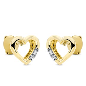 earrings 18 kt YG heart