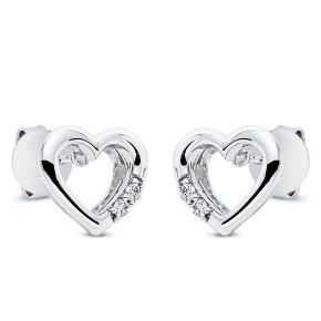 earrings 18 kt WG heart