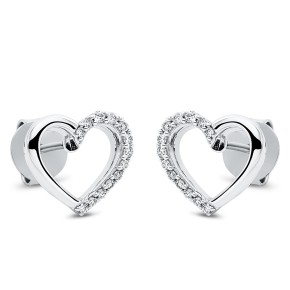 earrings 18 kt WG heart