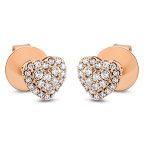 earrings 18 kt RG heart