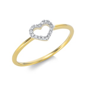 ring 18 kt YG heart